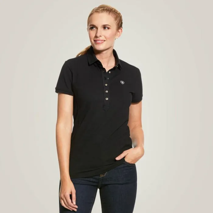 TShirts and Tops Women Ariat Prix 20 Polo Black