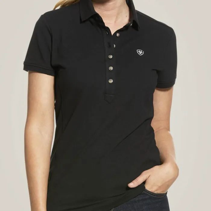 TShirts and Tops Women Ariat Prix 20 Polo Black TShirts and Tops Women Ariat Prix 20 Polo Black