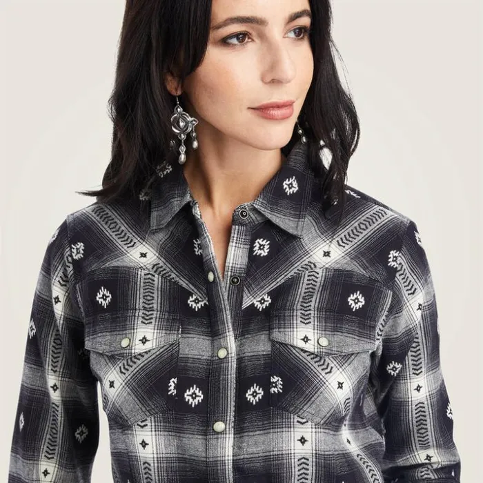 TShirts and Tops Women Ariat REAL Thunderstorm Shirt Thunderstorm Plaid Dobby Flann TShirts and Tops Women Ariat REAL Thunderstorm Shirt Thunderstorm Plaid Dobby Flann
