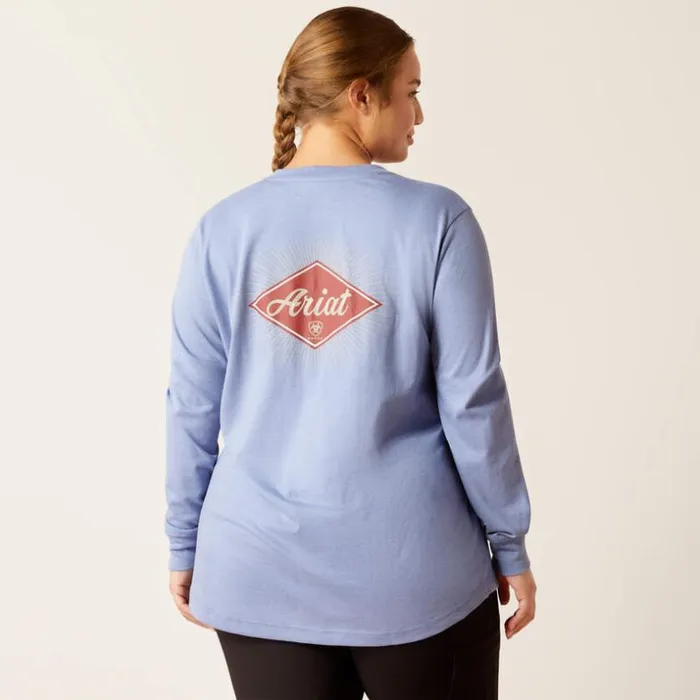 TShirts and Tops Women Ariat Rebar Cotton Strong Diamond Colony Blue Heather TShirts and Tops Women Ariat Rebar Cotton Strong Diamond Colony Blue Heather