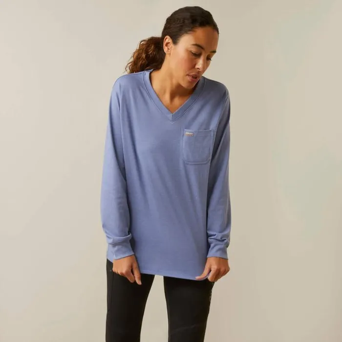 TShirts and Tops Women Ariat Rebar Cotton Strong Diamond Colony Blue Heather TShirts and Tops Women Ariat Rebar Cotton Strong Diamond Colony Blue Heather