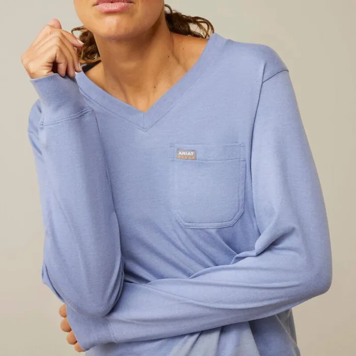 TShirts and Tops Women Ariat Rebar Cotton Strong Diamond Colony Blue Heather TShirts and Tops Women Ariat Rebar Cotton Strong Diamond Colony Blue Heather