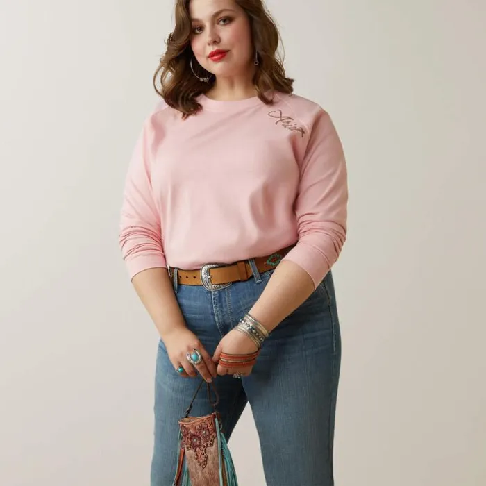 TShirts and Tops Women Ariat Ropey Shield Tee Coral Blush TShirts and Tops Women Ariat Ropey Shield Tee Coral Blush