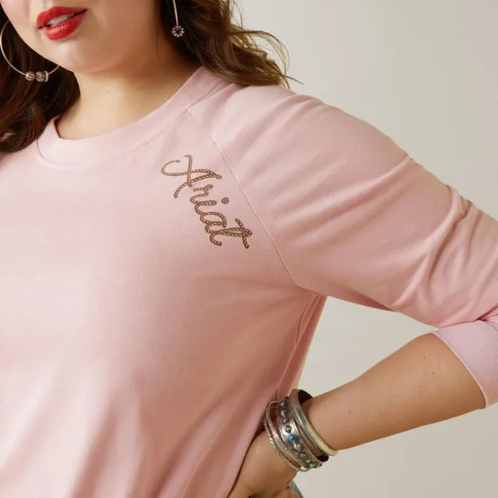 TShirts and Tops Women Ariat Ropey Shield Tee Coral Blush TShirts and Tops Women Ariat Ropey Shield Tee Coral Blush