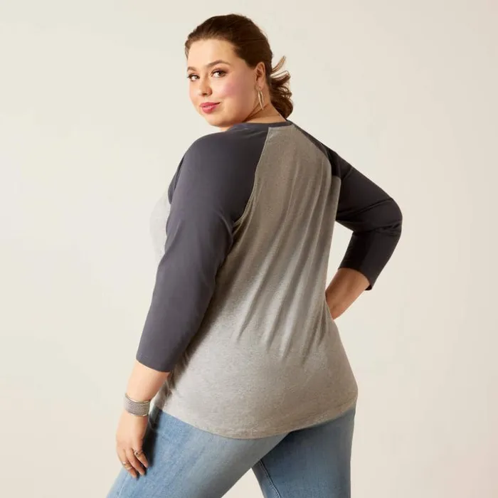 TShirts and Tops Women Ariat Split Neck Heather Grey TShirts and Tops Women Ariat Split Neck Heather Grey