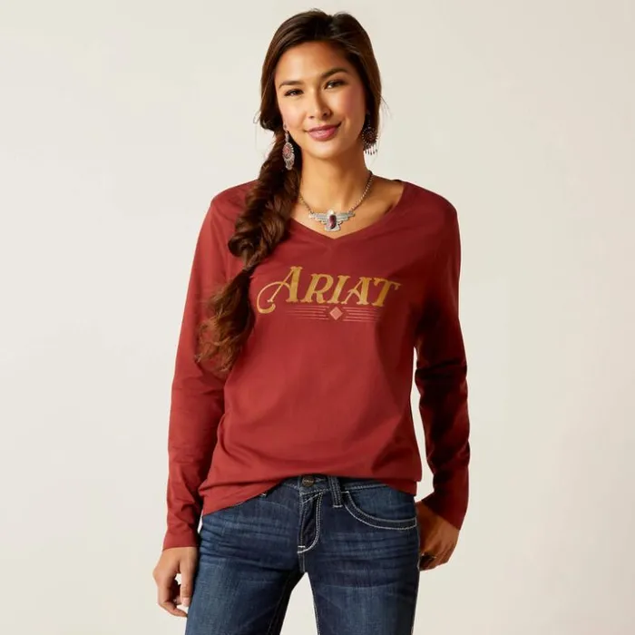 TShirts and Tops Women Ariat Vibrant Tee Fired Brick