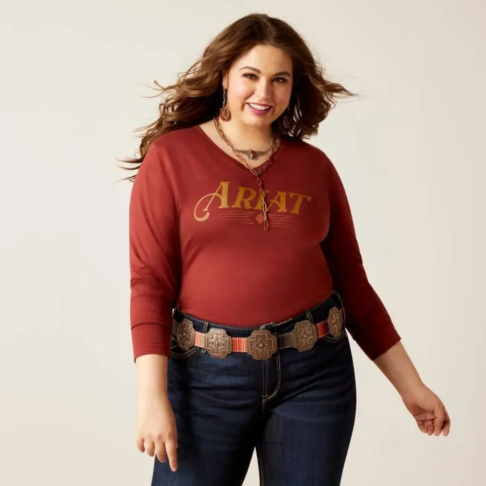 TShirts and Tops Women Ariat Vibrant Tee Fired Brick