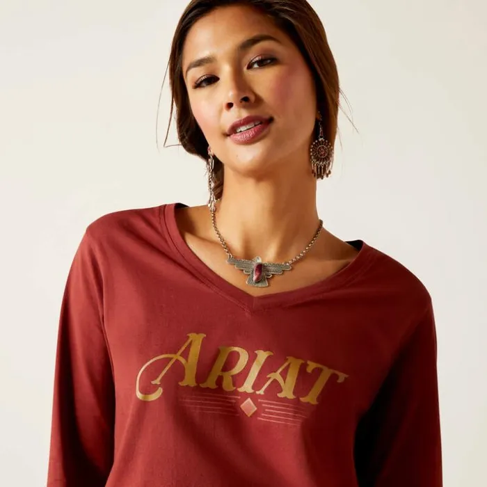 TShirts and Tops Women Ariat Vibrant Tee Fired Brick
