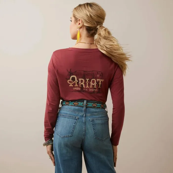 TShirts and Tops Women Ariat Wear The Brand Tee Burnt Russet