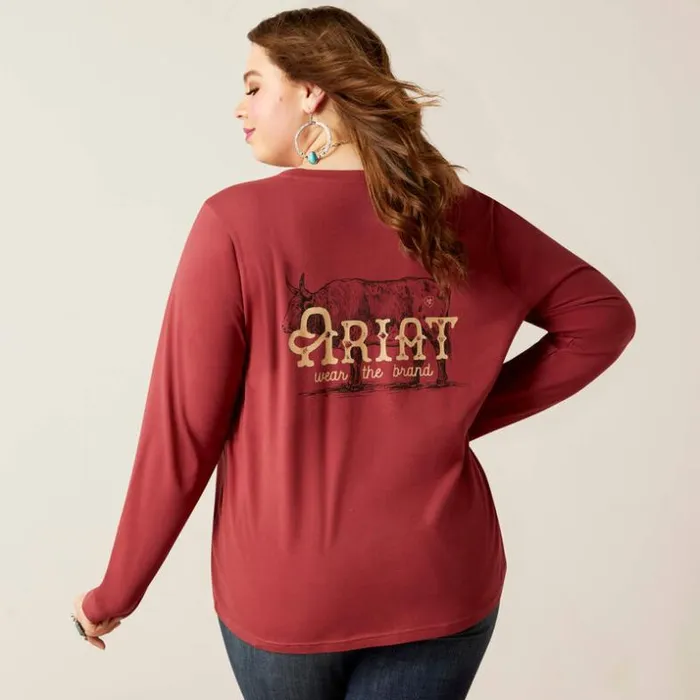 TShirts and Tops Women Ariat Wear The Brand Tee Burnt Russet TShirts and Tops Women Ariat Wear The Brand Tee Burnt Russet