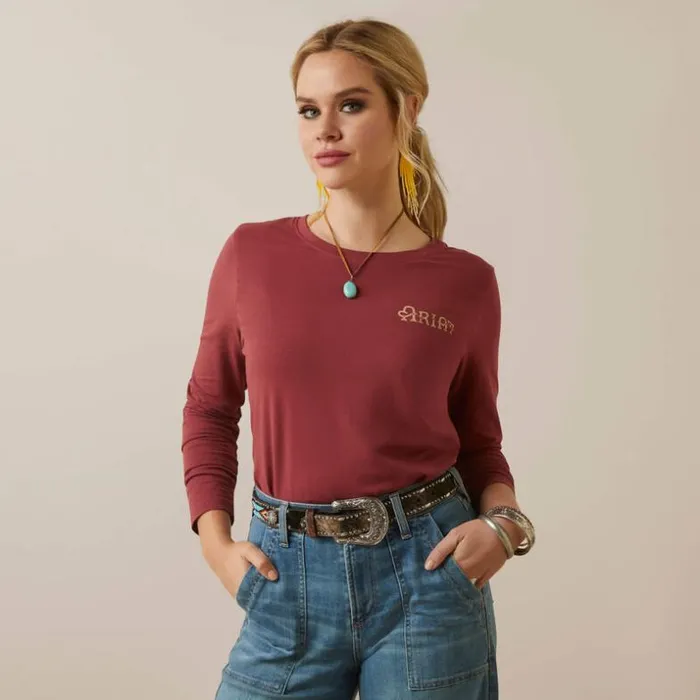 TShirts and Tops Women Ariat Wear The Brand Tee Burnt Russet TShirts and Tops Women Ariat Wear The Brand Tee Burnt Russet
