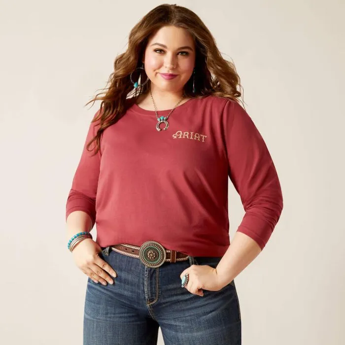 TShirts and Tops Women Ariat Wear The Brand Tee Burnt Russet TShirts and Tops Women Ariat Wear The Brand Tee Burnt Russet