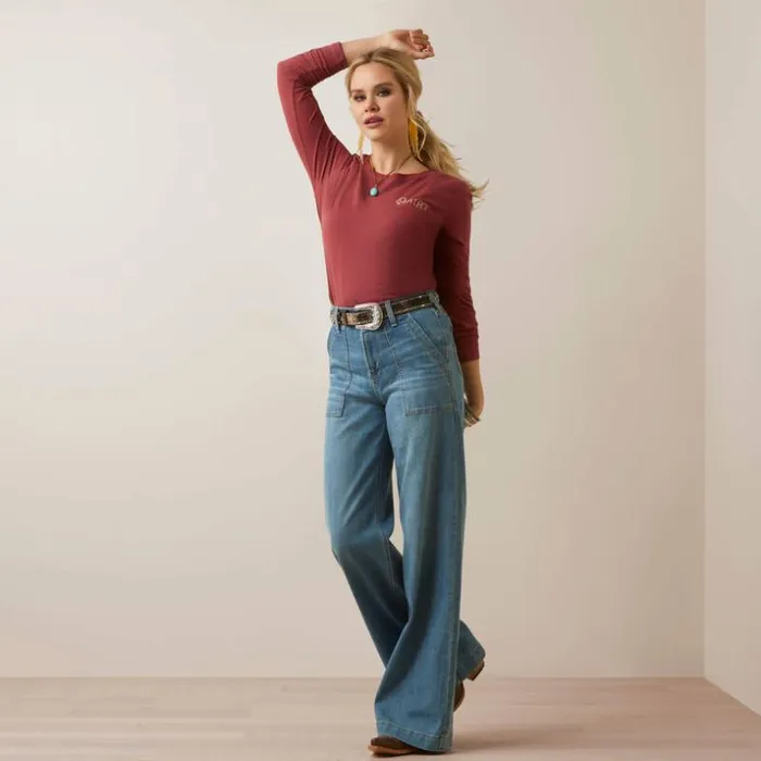 TShirts and Tops Women Ariat Wear The Brand Tee Burnt Russet TShirts and Tops Women Ariat Wear The Brand Tee Burnt Russet