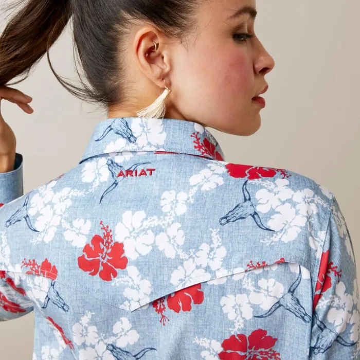 TShirts and Tops Women Ariat Western VentTEK Stretch Shirt Red White And Blue Pareau Prin TShirts and Tops Women Ariat Western VentTEK Stretch Shirt Red White And Blue Pareau Prin
