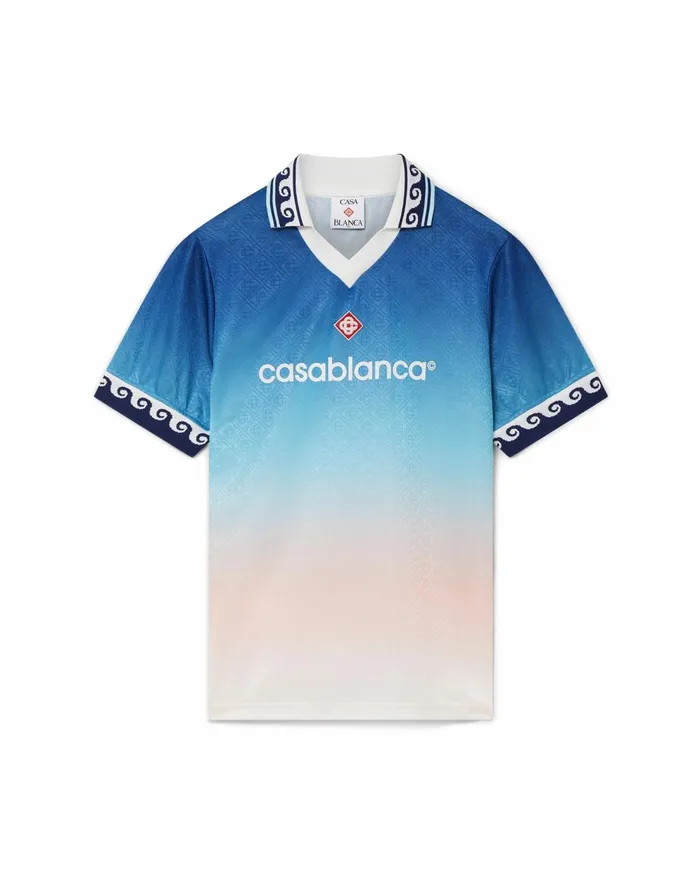 TShirts MenWomen Casablanca Paris Jacquard Gradient Football Shirt