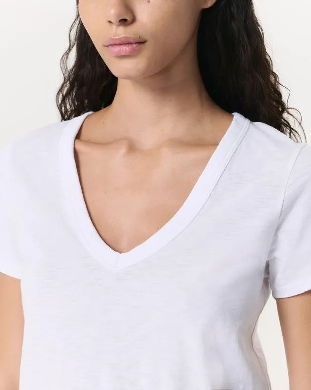 TShirts Women The Slub Vee BlackBright White rag and bone