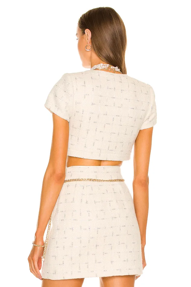 Tai Cropped Top Ivory Pearl Women Lovers and Friends Tops Tai Cropped Top Ivory Pearl Women Lovers and Friends Tops