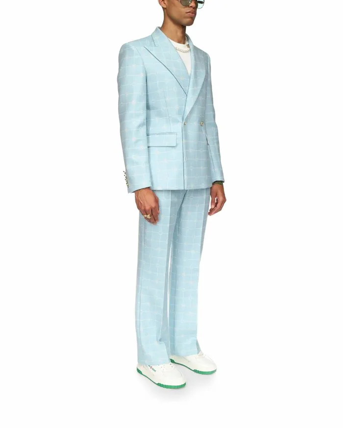 Tailoring Men Casablanca Paris Double Breasted Jacquard Jacket Tailoring Men Casablanca Paris Double Breasted Jacquard Jacket
