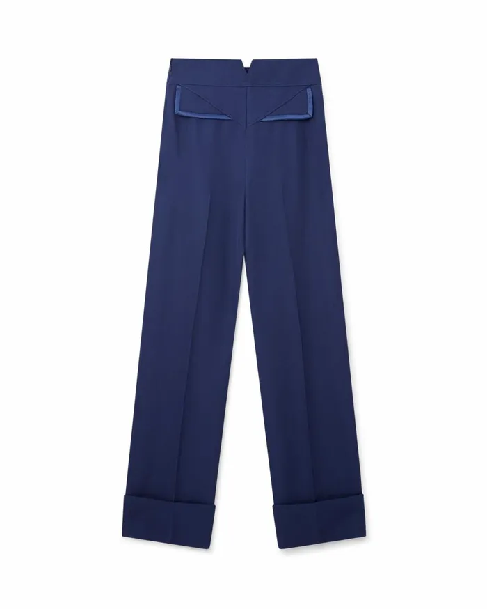 Tailoring Women Casablanca Paris Navy Waist Panel Trousers Tailoring Women Casablanca Paris Navy Waist Panel Trousers