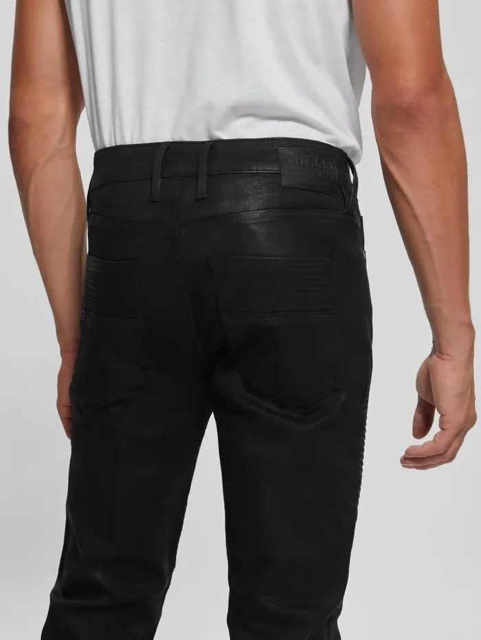 Tapered Moto Jeans Mechanical Black Wash Men Jeans and Denim GUESS Tapered Moto Jeans Mechanical Black Wash Men Jeans and Denim GUESS