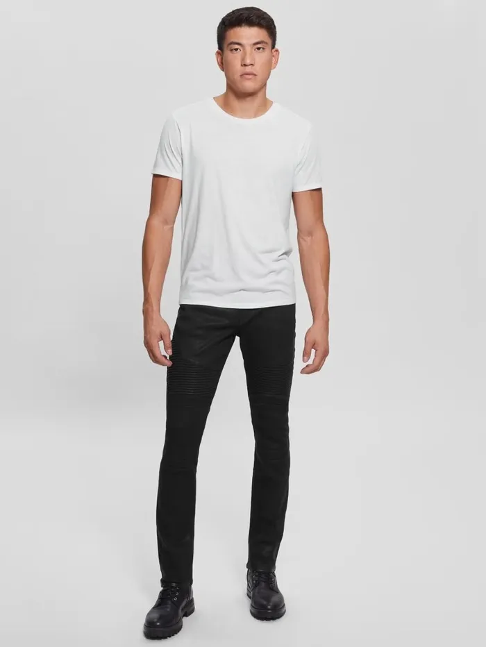 Tapered Moto Jeans Mechanical Black Wash Men Jeans and Denim GUESS Tapered Moto Jeans Mechanical Black Wash Men Jeans and Denim GUESS