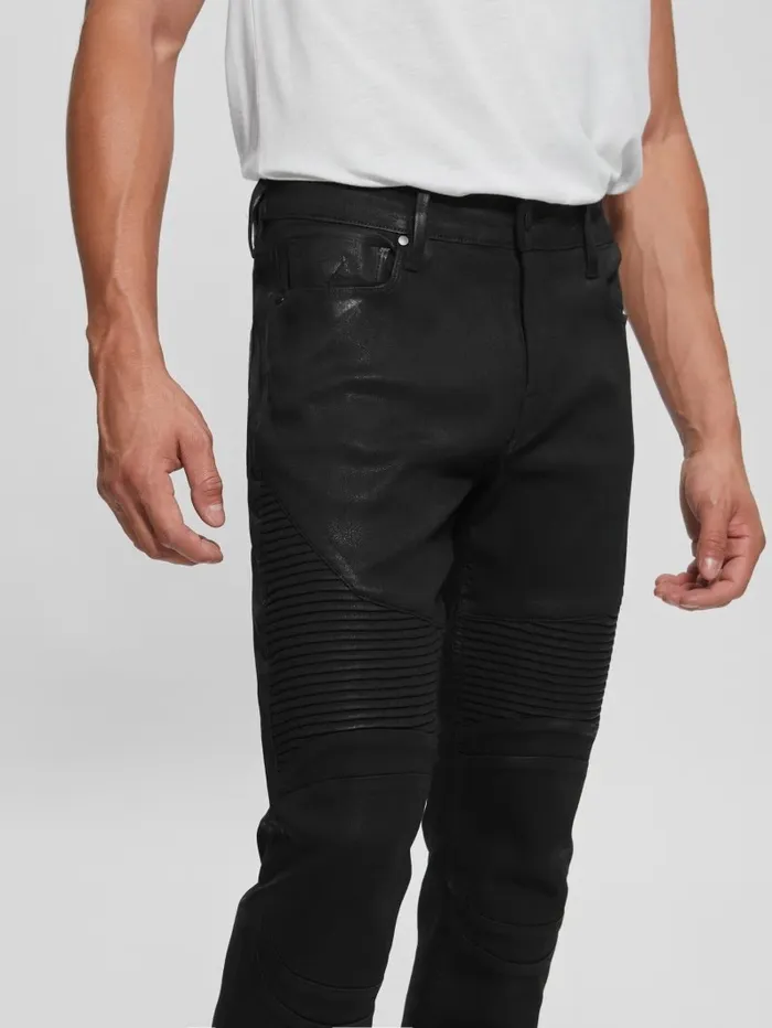 Tapered Moto Jeans Mechanical Black Wash Men Jeans and Denim GUESS Tapered Moto Jeans Mechanical Black Wash Men Jeans and Denim GUESS