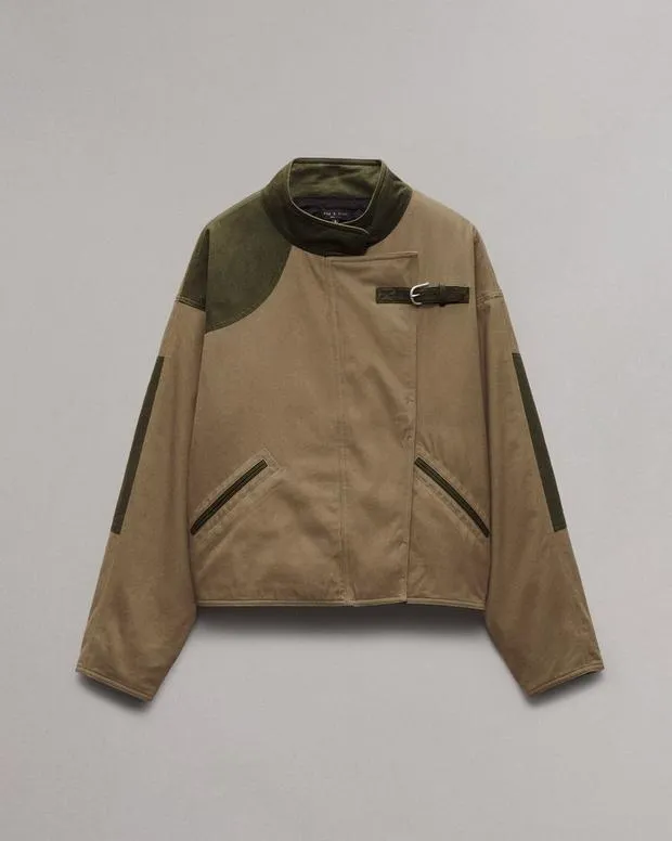 Tatum Cotton Jacket Army Women Jackets and Coats rag and bone