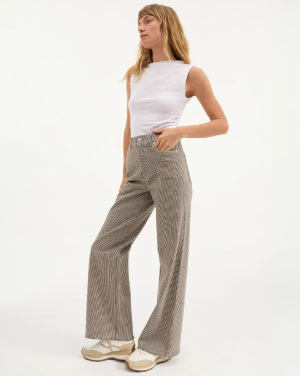 Taylor WideLeg Jean Cedar Stripe Women Veronica Beard Jeans Taylor WideLeg Jean Cedar Stripe Women Veronica Beard Jeans