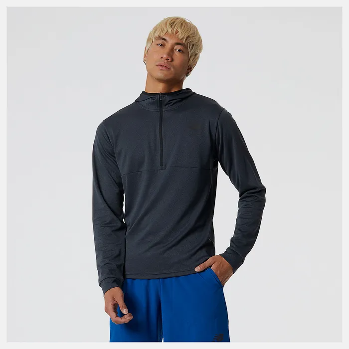 Tenacity Hooded 14 Zip BLACK Men Shirts New Balance