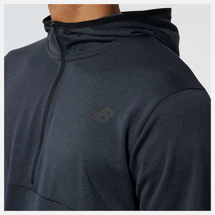 Tenacity Hooded 14 Zip BLACK Men Shirts New Balance Tenacity Hooded 14 Zip BLACK Men Shirts New Balance