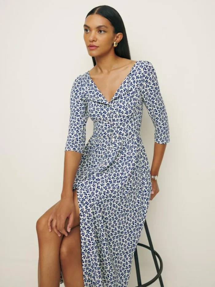 The Reformation Adair Dress Bombay 8211 Clothing