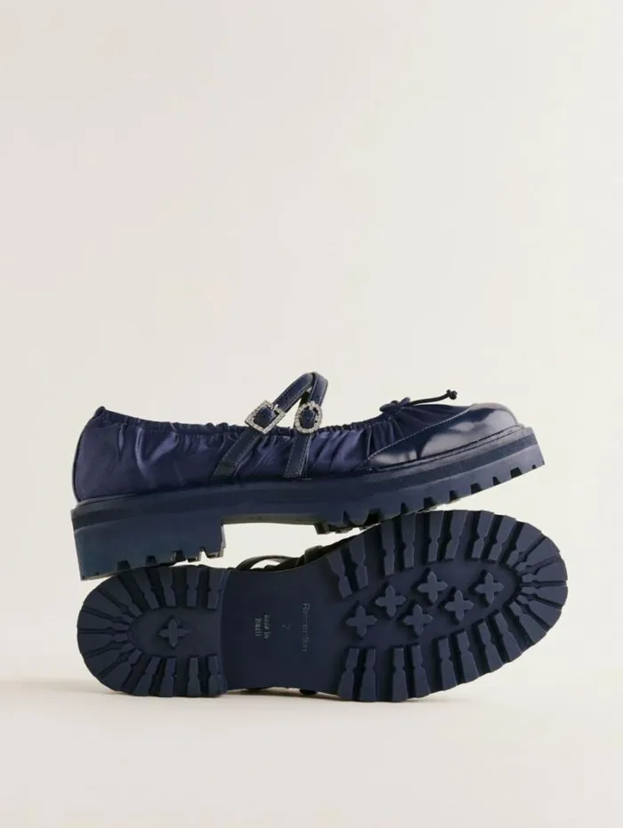 The Reformation Amy Ruched Loafer After Hours Satin 8211 Shoes