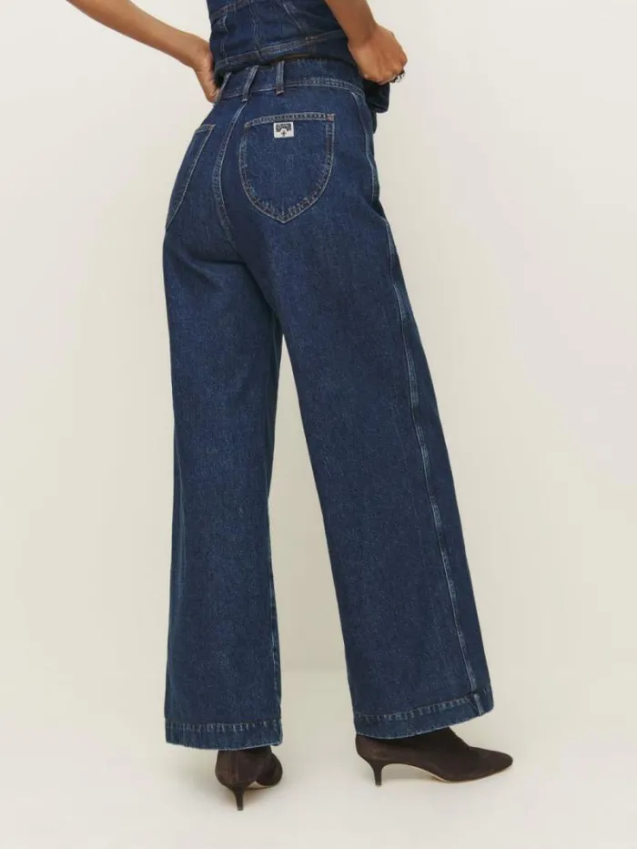 The Reformation Austin Ultra High Rise Wide Leg Jeans Elwood 8211 Clothing
