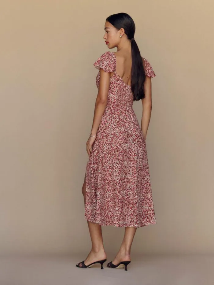 The Reformation Baxley Dress La Vie En Rose 8211 Clothing