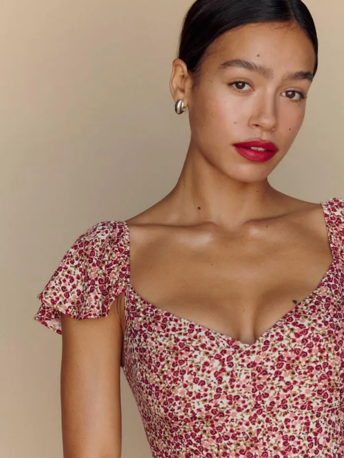 The Reformation Baxley Dress La Vie En Rose 8211 Clothing