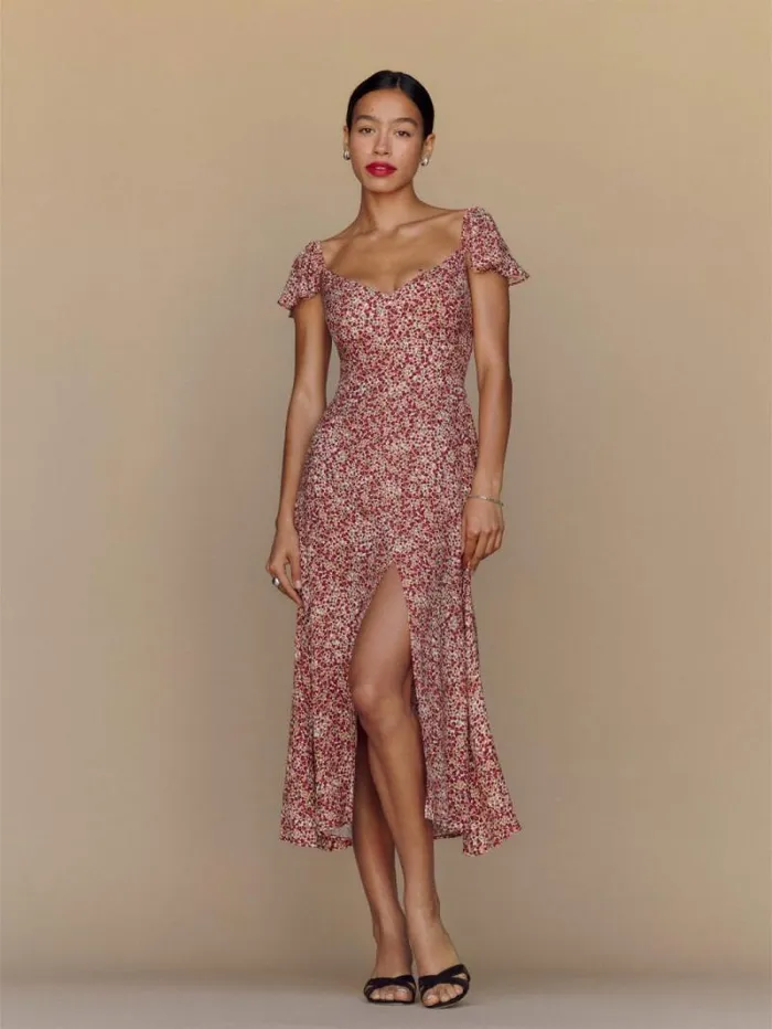 The Reformation Baxley Dress La Vie En Rose 8211 Clothing