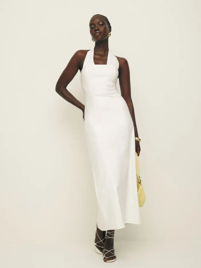 The Reformation Bessi Dress White 8211 Clothing