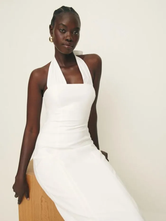 The Reformation Bessi Dress White 8211 Clothing