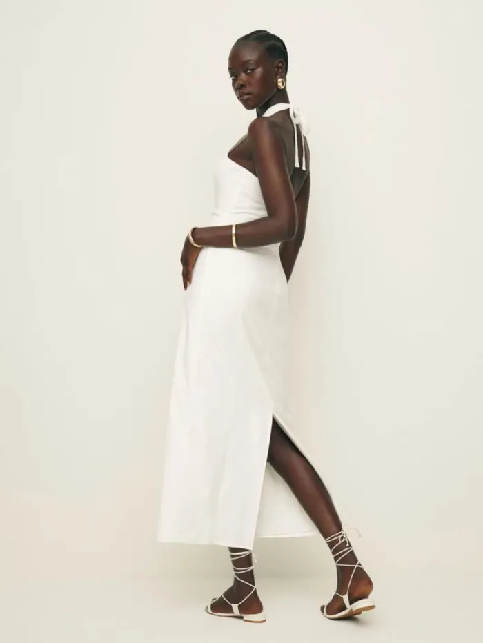 The Reformation Bessi Dress White 8211 Clothing