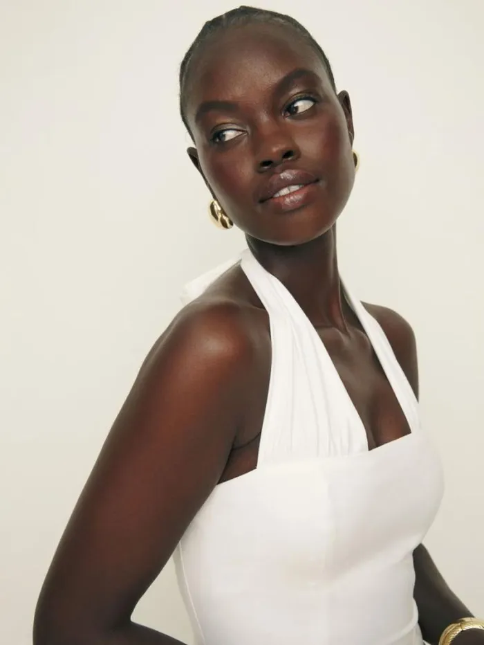 The Reformation Bessi Dress White 8211 Clothing