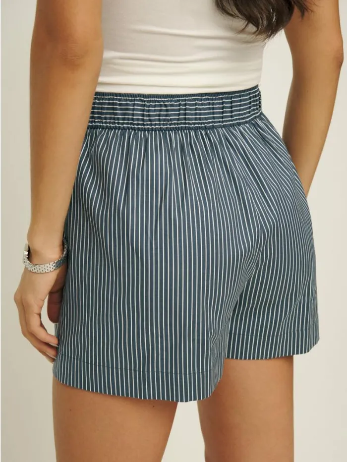 The Reformation Billy Short Long Island Stripe 8211 Clothing