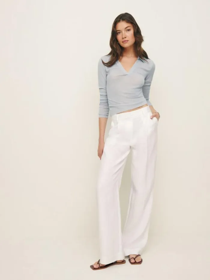 The Reformation Blaire Knit Top Grey 8211 Clothing
