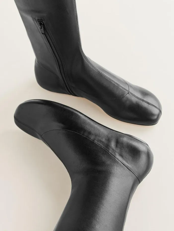 The Reformation Bradshaw Knee High Boot Black Stretch Leather 8211 Shoes