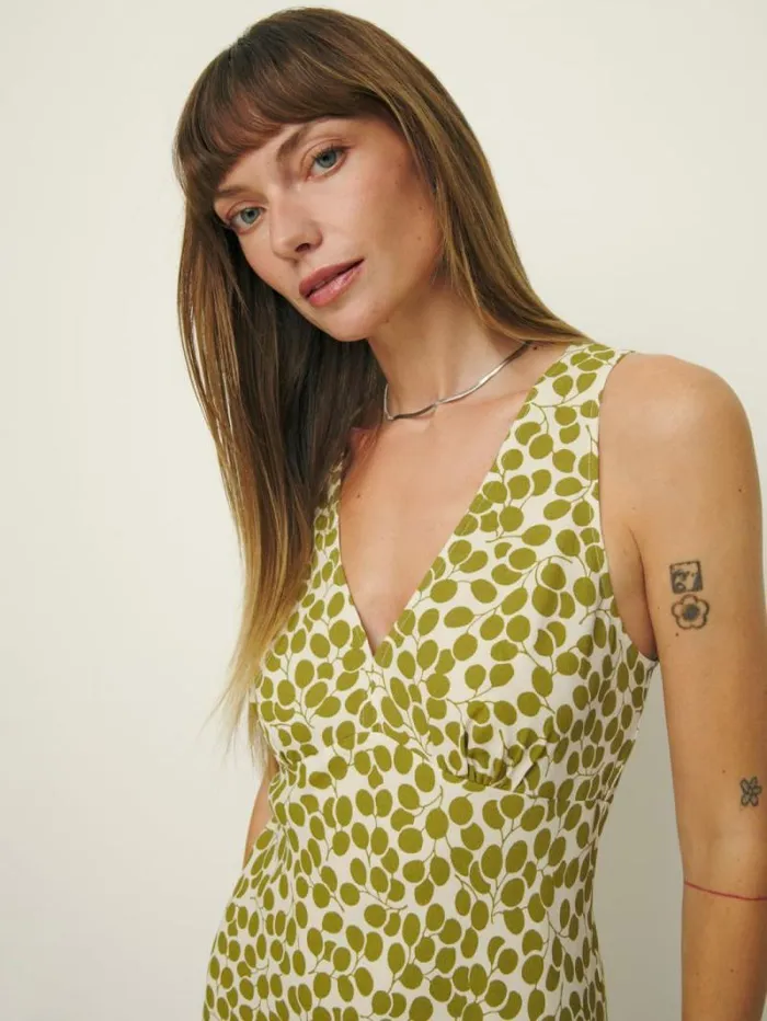 The Reformation Calix Dress Chardonnay 8211 Clothing