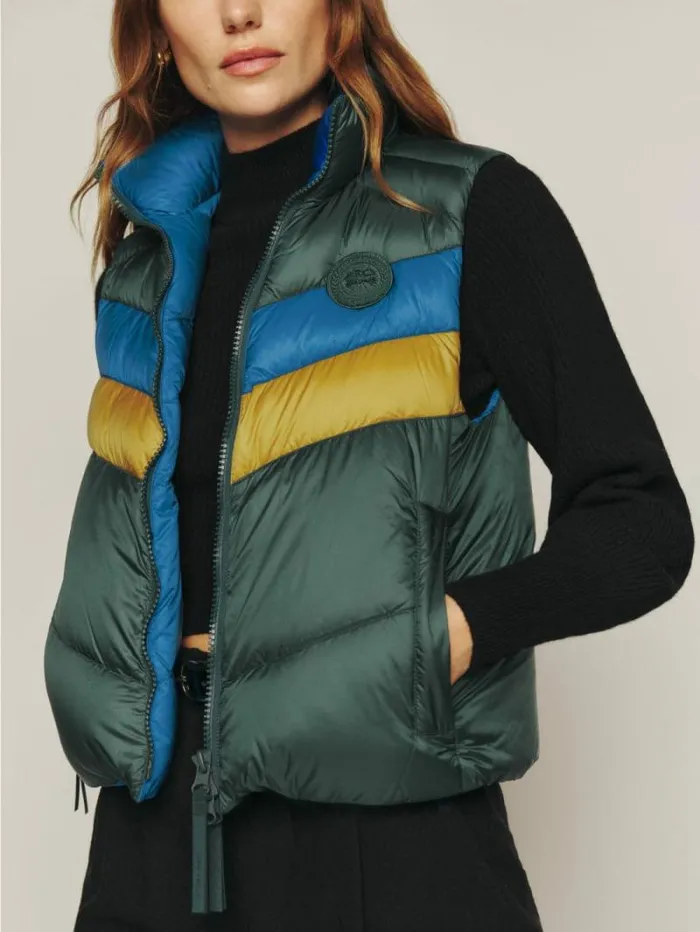 The Reformation Canada Goose X Reformation Layla Vest Seaweed Multipeacock 8211 Clothing