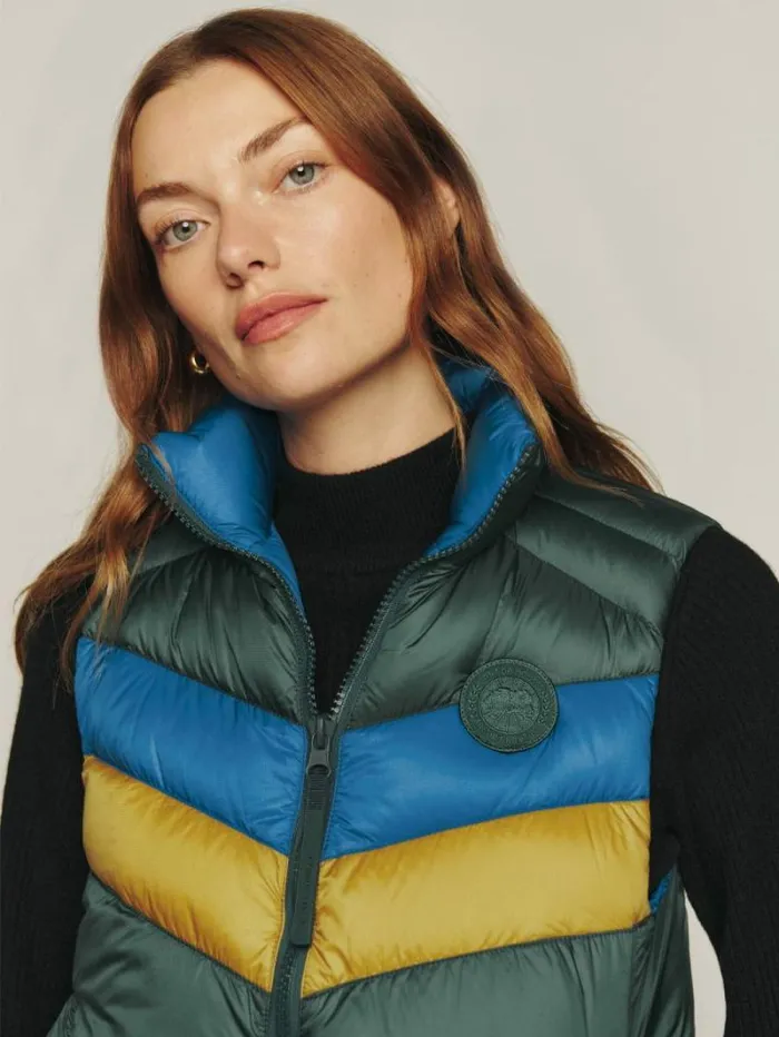 The Reformation Canada Goose X Reformation Layla Vest Seaweed Multipeacock 8211 Clothing