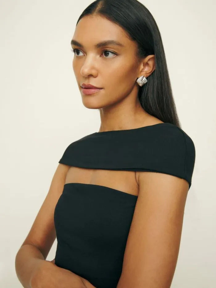 The Reformation Carmina Knit Top Black 8211 Clothing