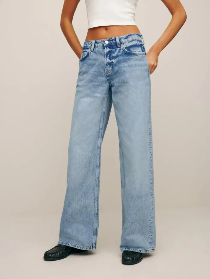 The Reformation Cary Low Rise Slouchy Wide Leg Jeans Folsom 8211 Clothing