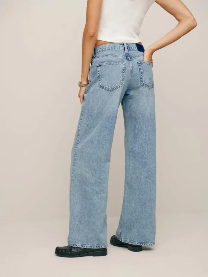 The Reformation Cary Low Rise Slouchy Wide Leg Jeans Folsom 8211 Clothing