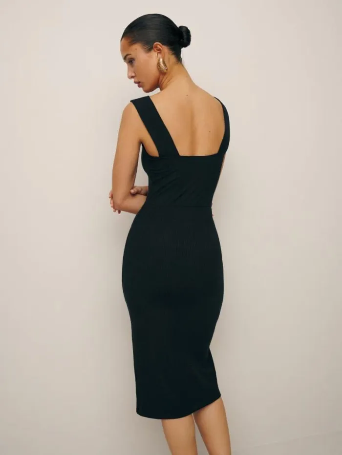 The Reformation Cassi Knit Dress Black 8211 Clothing